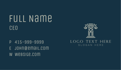 Ancient Architecture Pillar Business Card Image Preview