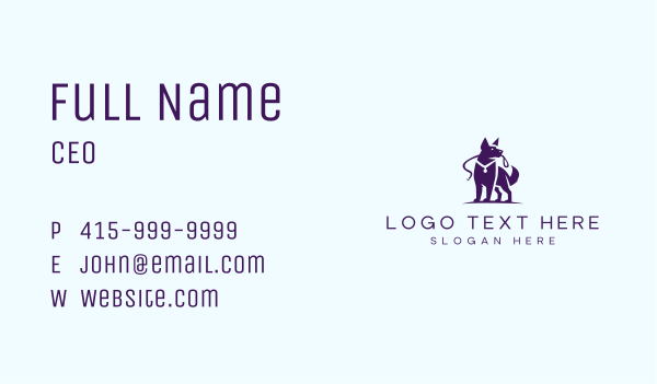Dog Leash Training Business Card Design Image Preview