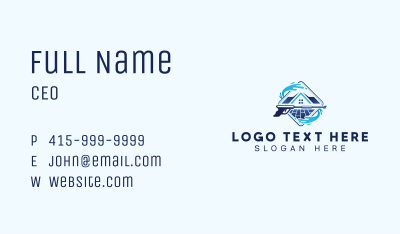 Water Clean Pressure Washing Business Card Image Preview