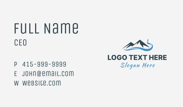 Mountain Wave Travel Business Card Design Image Preview