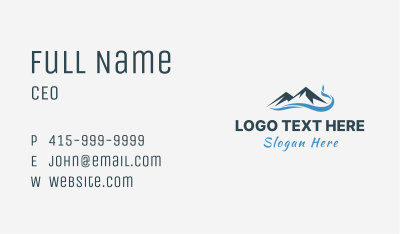 Mountain Wave Travel Business Card Image Preview