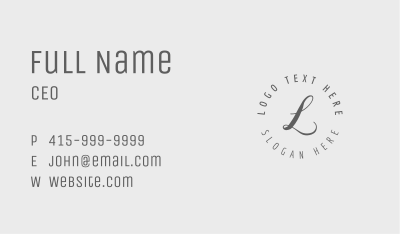 Stylish Elegant Lettermark Business Card Image Preview