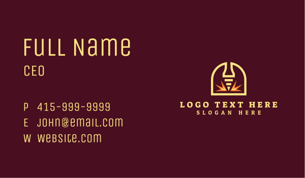 Industrial Laser Machine Business Card Design Image Preview