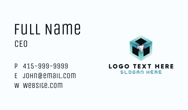 Digital Programming Cube  Business Card Design Image Preview