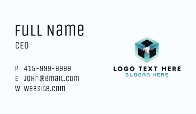 Digital Programming Cube  Business Card Image Preview