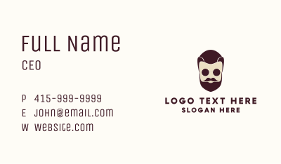 Hipster Sunglasses Man  Business Card Image Preview