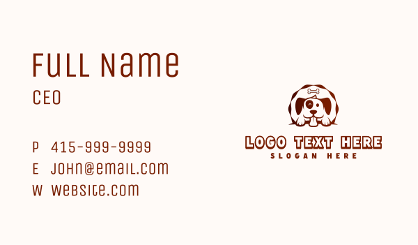 Puppy Veterinarian Shelter Business Card Design Image Preview