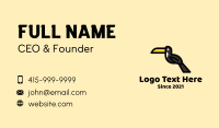 Perched Toucan Bird Business Card Design
