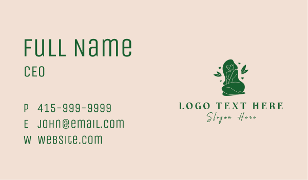 Natural Naked Woman Business Card Design Image Preview
