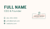 Feminine Cursive Letter Business Card Image Preview