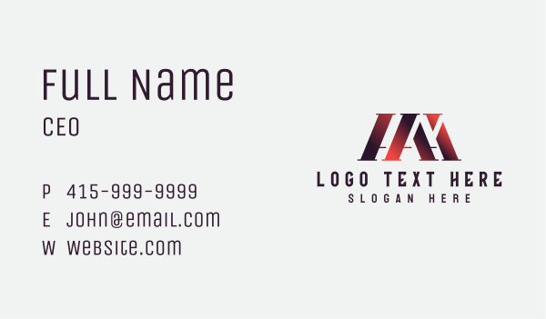 Abstract Corporate Letter A Business Card Design Image Preview