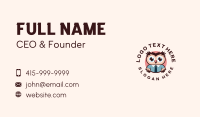 Owl Office Worker Business Card Design