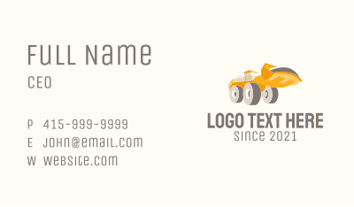 Heavy Duty Bulldozer Business Card Image Preview