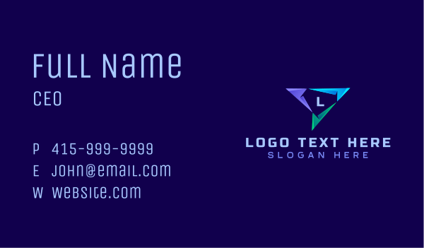 Creative Startup Tech Business Card Design Image Preview