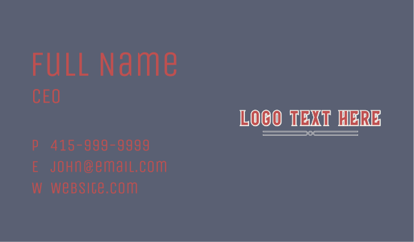 Vintage Style Brand Business Card Design Image Preview