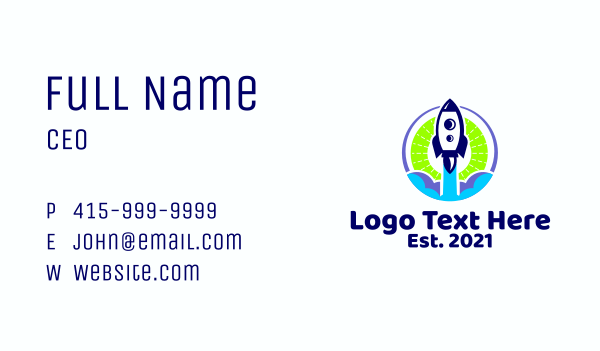 Space Rocket Launch  Business Card Design Image Preview