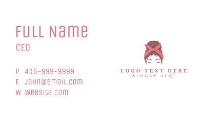 Woman Hair Beauty Salon Business Card Image Preview