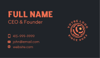 Orange Tech Globe Business Card Image Preview
