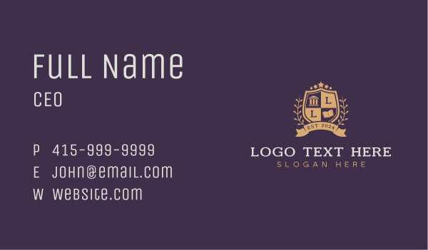 Law School Institute Business Card Design Image Preview