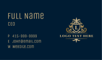 Elegant Royal Crest Shield Business Card Image Preview
