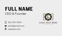Gold Camera Shutter Letter  Business Card Image Preview