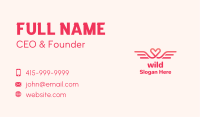 Pink Heart Wings  Business Card Image Preview