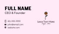 Carnation Flower Line Art Business Card Image Preview