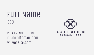 Industrial Marketing Letter X  Business Card Image Preview