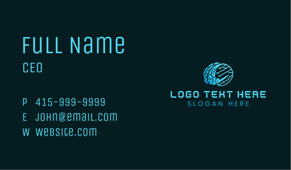 Smart Brain Technology Business Card Design Image Preview