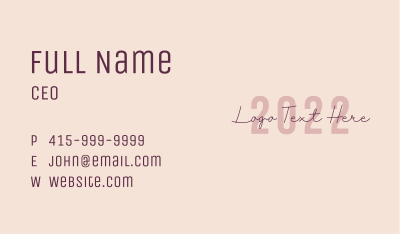 Feminine Lifestyle Fashion  Business Card Image Preview