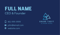 Blue Triangle Arrow Business Card Image Preview