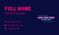 Neon Gaming Wordmark Business Card Image Preview