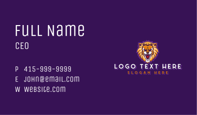 Wild Predator Lion Business Card Image Preview