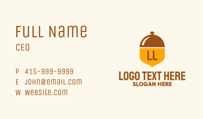 Acorn Nut Cloche Letter Business Card Image Preview