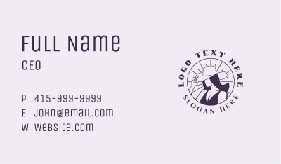 Women Cowboy Hat Business Card Image Preview