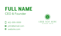 Green Flower Lettermark Business Card Preview