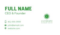 Green Flower Lettermark Business Card Image Preview