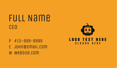 Robot Head Tech Toys Business Card Image Preview