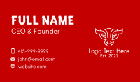 White Bull Zodiac  Business Card Design