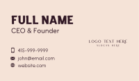 Simple Luxe Wordmark Business Card Image Preview