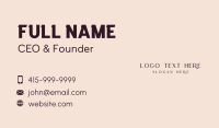 Simple Luxe Wordmark Business Card Design