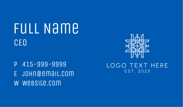 White Religious Cross  Business Card Design Image Preview