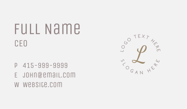 Woman Lifestyle Lettermark Business Card Design Image Preview