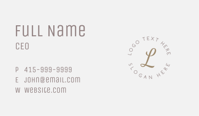 Woman Lifestyle Lettermark Business Card Image Preview