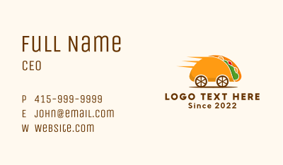 Taco Food Cart Business Card Image Preview