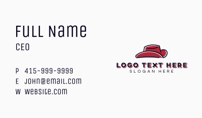 Cowboy Hat Costume Business Card Image Preview