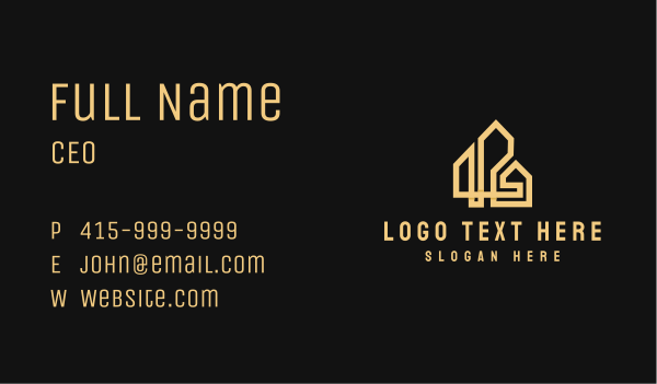 Abstract House Building Business Card Design Image Preview