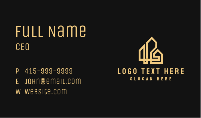 Abstract House Building Business Card Image Preview