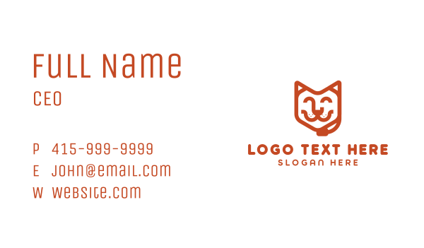 Customer Pet Service Business Card Design Image Preview