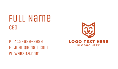 Customer Pet Service Business Card Image Preview
